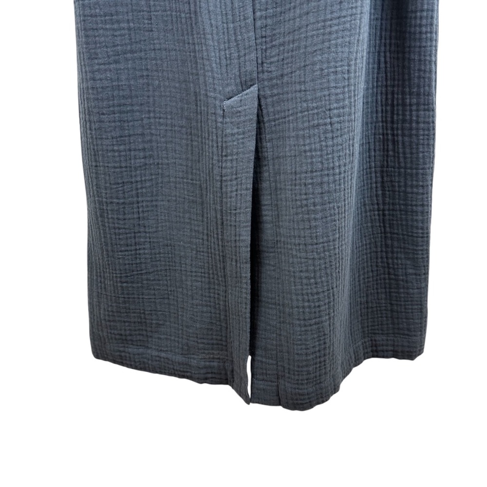 Faherty Dream Costa Sleeveless Organic Cotton Gauze Midi Dress Charcoal Sz. XS - Picture 12 of 14